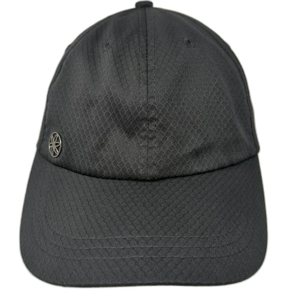 Gaiam Baseball Cap Black One Size Performance Textured Side Logo Adjustable Hat